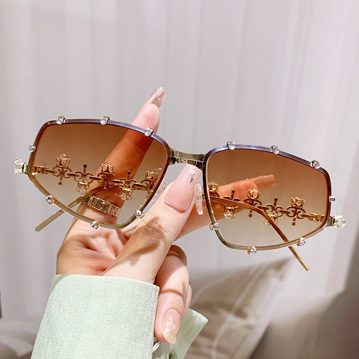 Ladies designer glasses with glamorous accent and sparkling glitter stones Stornfield