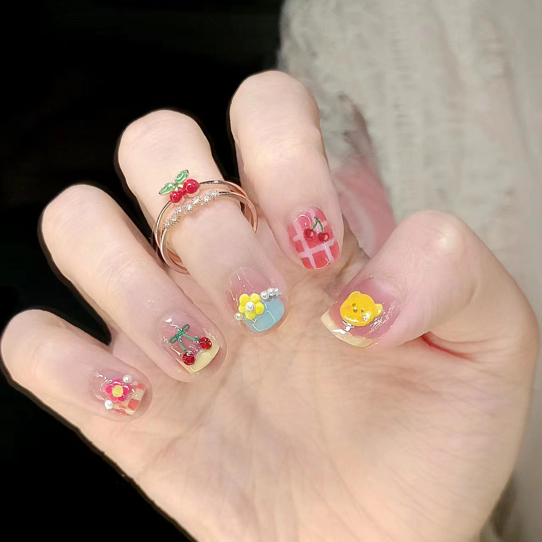 Whimsical Character Design Press-On Nail Set Stornfield