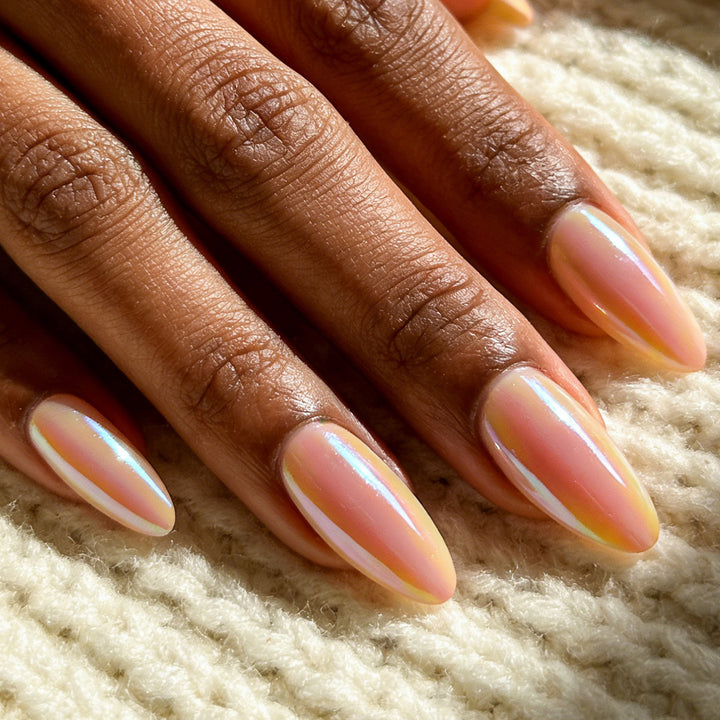 Iridescent Almond Shape Press-On Nails Stornfield