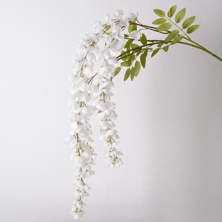 Elegant Faux Wisteria Floral Stem Decoration