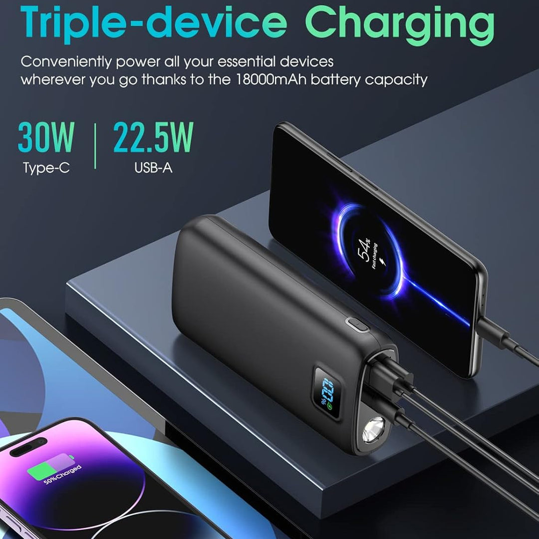 Portable power bank with LED display and high-performance fast charging function Stornfield