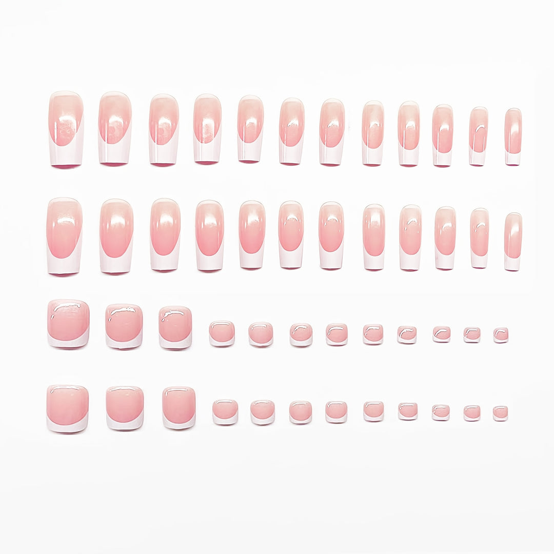 Artistic Dual Design Press-On Nail Set Stornfield