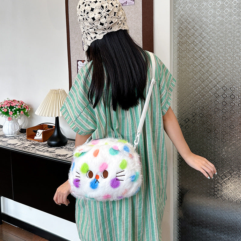 Plush bag with playful cat design Stornfield