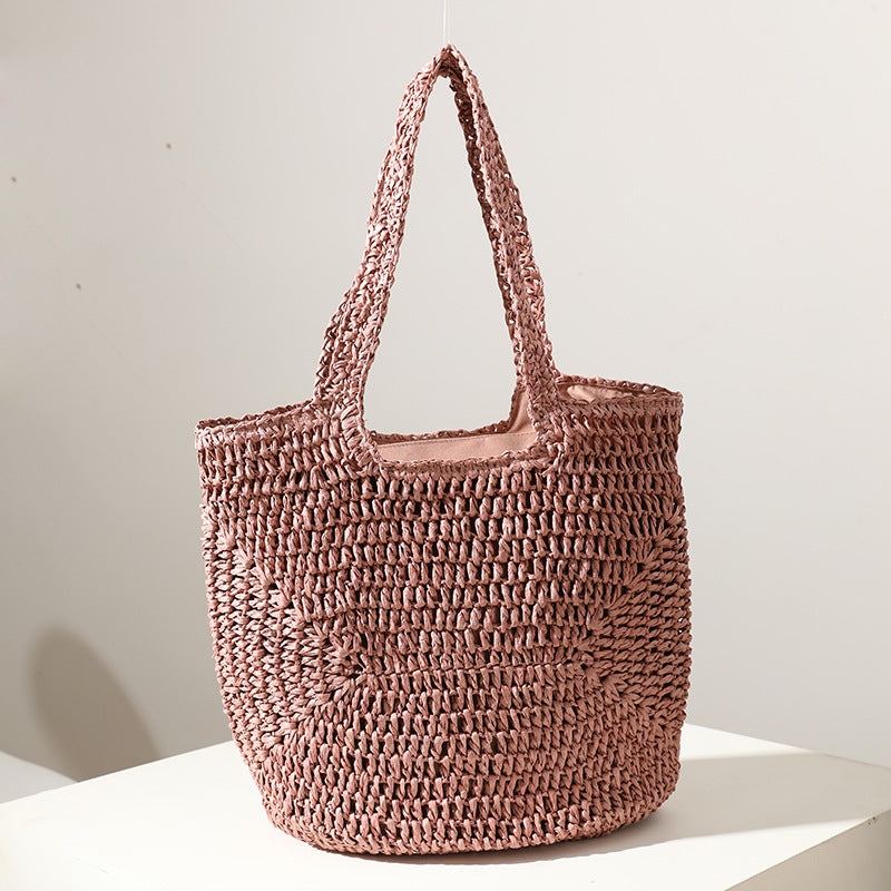 Handmade straw bag with comfortable inner bag Stornfield