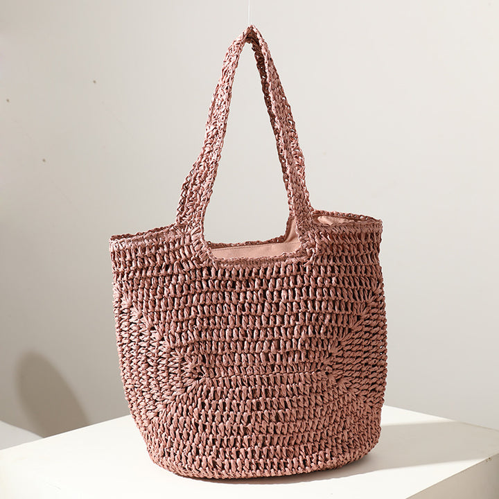 Handmade straw bag with comfortable inner bag Stornfield