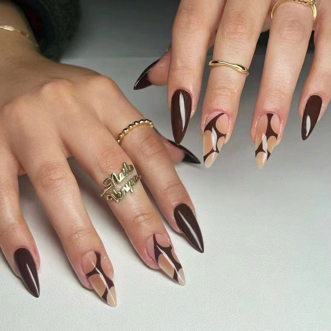 Artistic Almond-Shaped Nail Art Kit