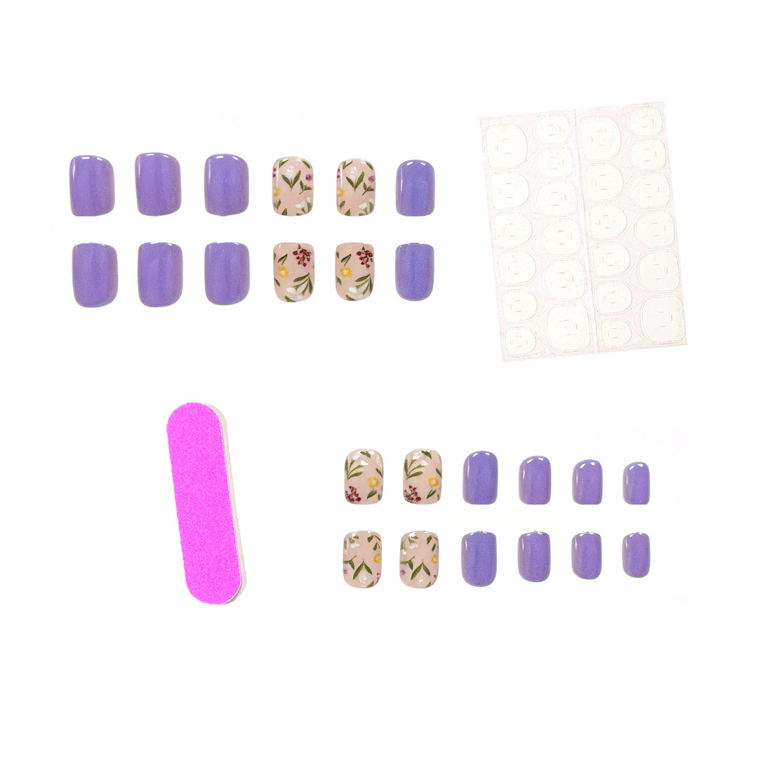 Floral Art Acrylic Nail Design Stornfield