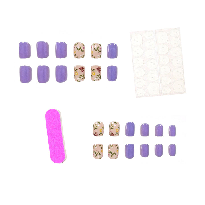Floral Art Acrylic Nail Design Stornfield