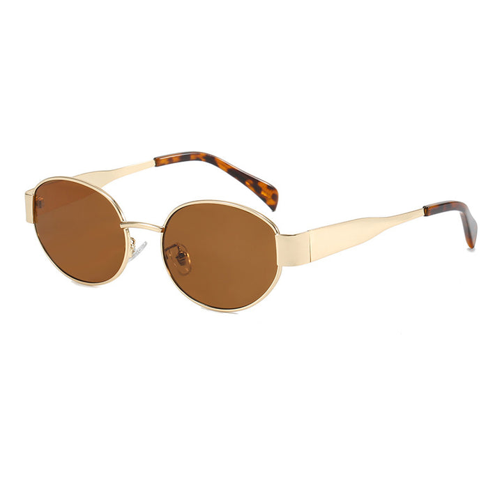 Oval sunglasses with elegant metal frame Stornfield