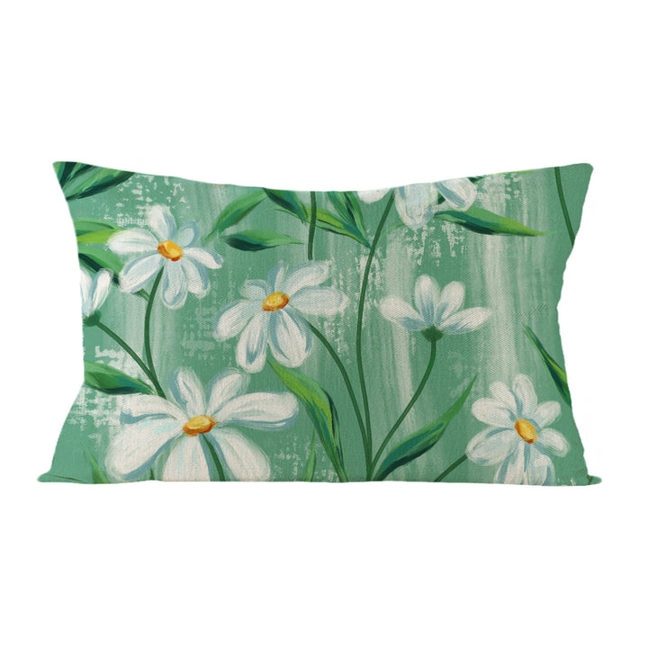 Botanical Watercolor Cotton-Linen Throw Pillow Cover