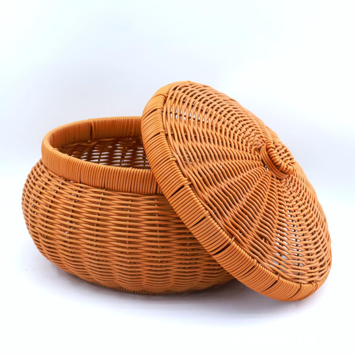 Women’s Braided Basket with Removable Lid Stornfield