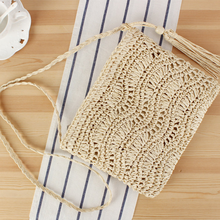Handbag Made of Fine Macrame with Tassel Decoration Stornfield