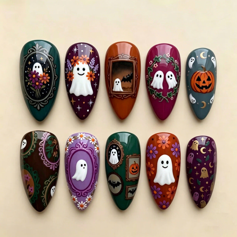 Themed Halloween Press-On Nail Set