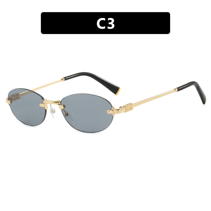 Women's fashion sunglasses with oval frame and elegant accents Stornfield