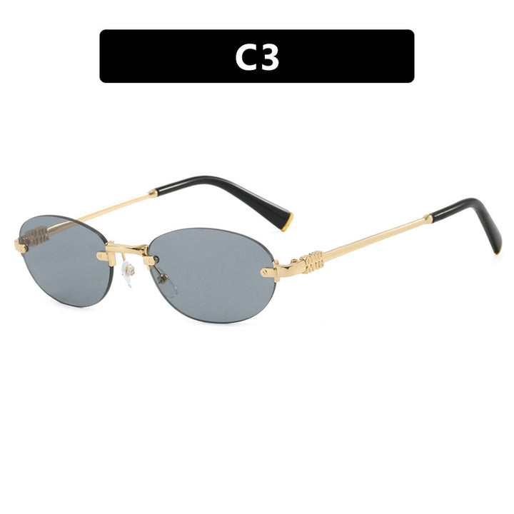 Women's fashion sunglasses with oval frame and elegant accents Stornfield