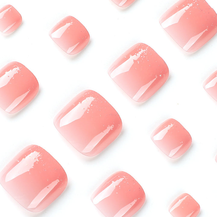 Artful toenail design with glittering accents Stornfield