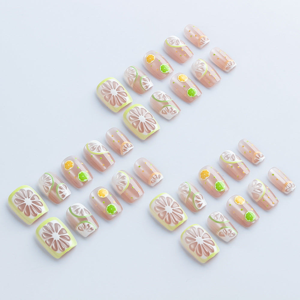 Tropical Fruit-Themed Press-On Nails Stornfield