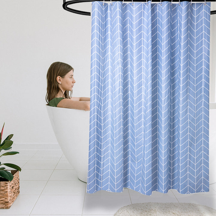 Modern Chevron Pattern Shower Curtain Stornfield