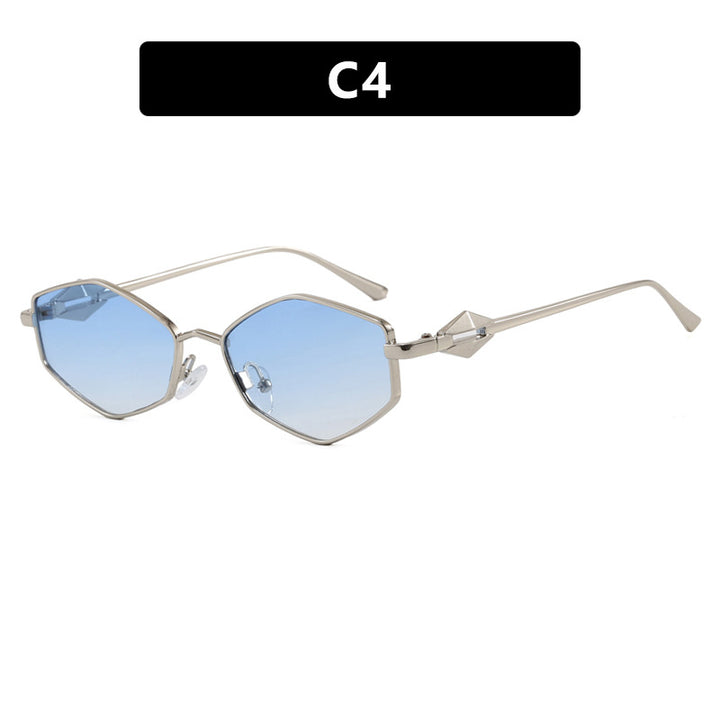 Women's geometric sunglasses with protective UV filter and high-end metal frame Stornfield