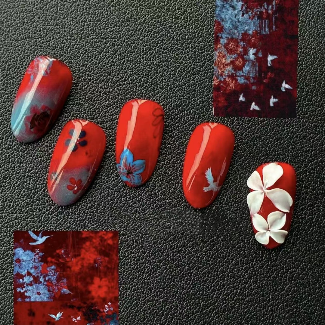 Stylish Artistic Press-On Nail Set Stornfield