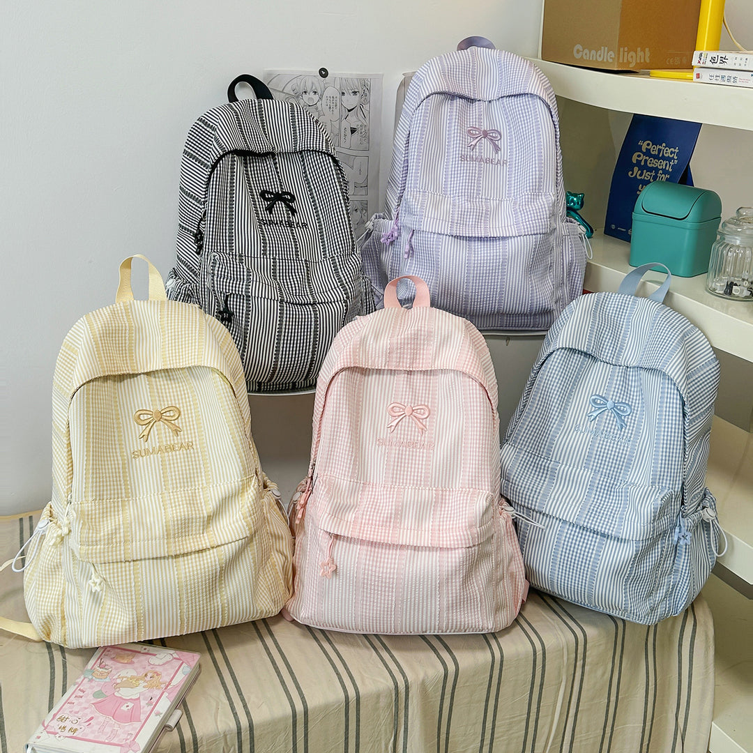 Casual Striped Backpack Stornfield