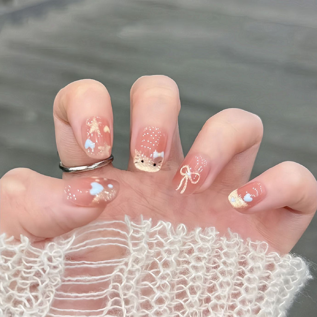 Artistic Press-On Nail Art