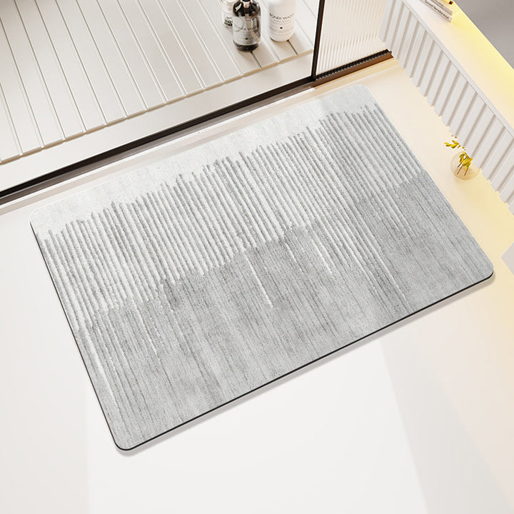 Plush Geometric Bath Mat Stornfield