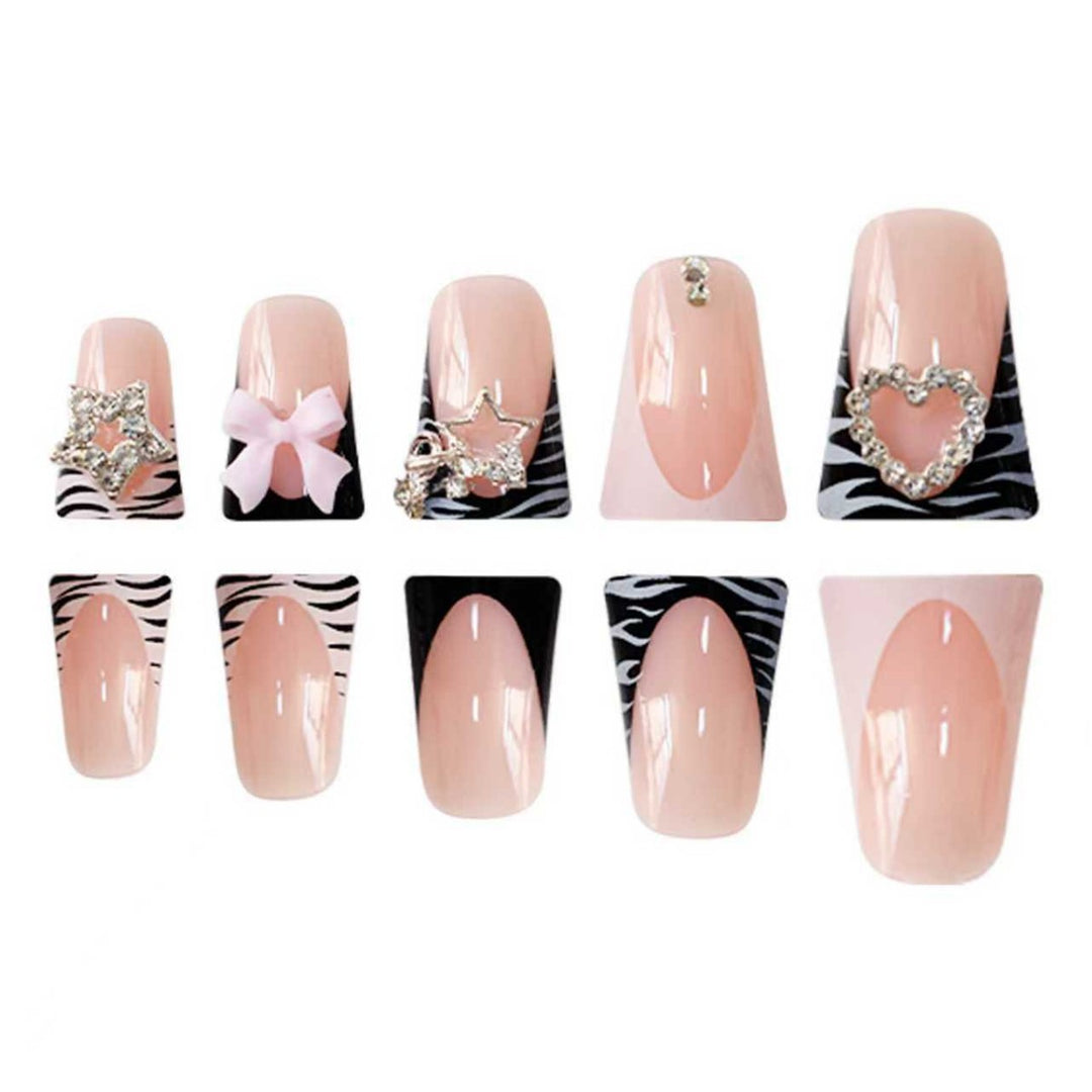Artistic 3D Embellished Press-On Nail Extensions Stornfield