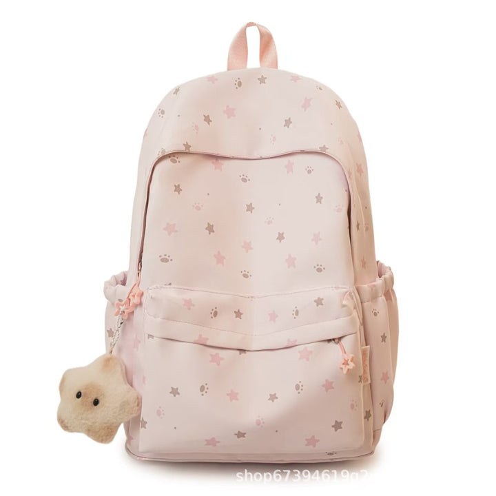 Star-Patterned Soft Fabric Backpack Stornfield