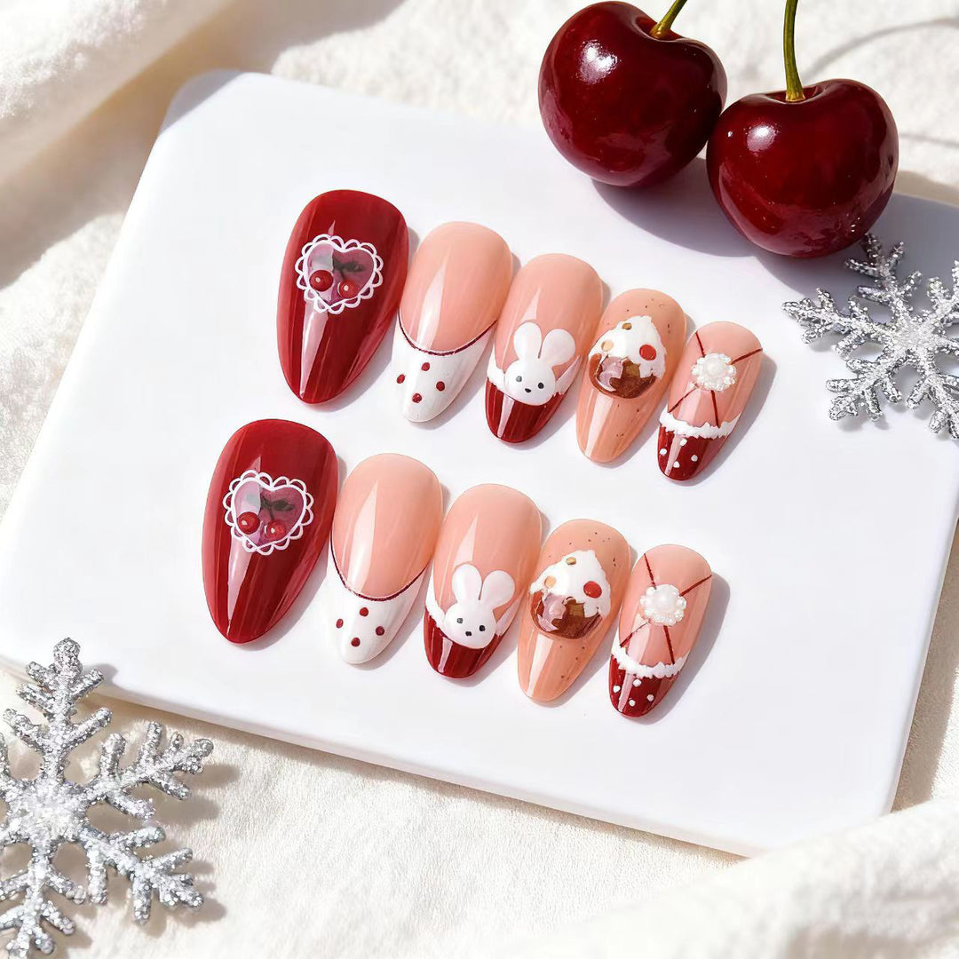 Whimsical Themed Press-On Nail Art Set