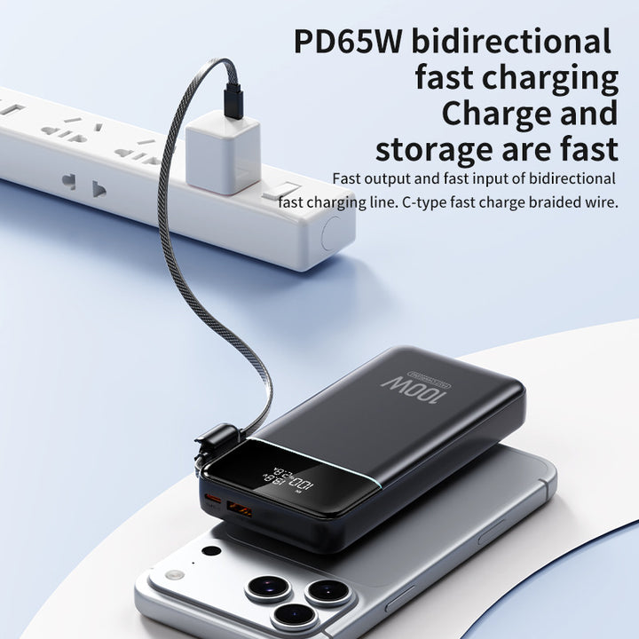 Powerful power bank with Intelligent Usb-C fast charging and digital charge level indicator Stornfield