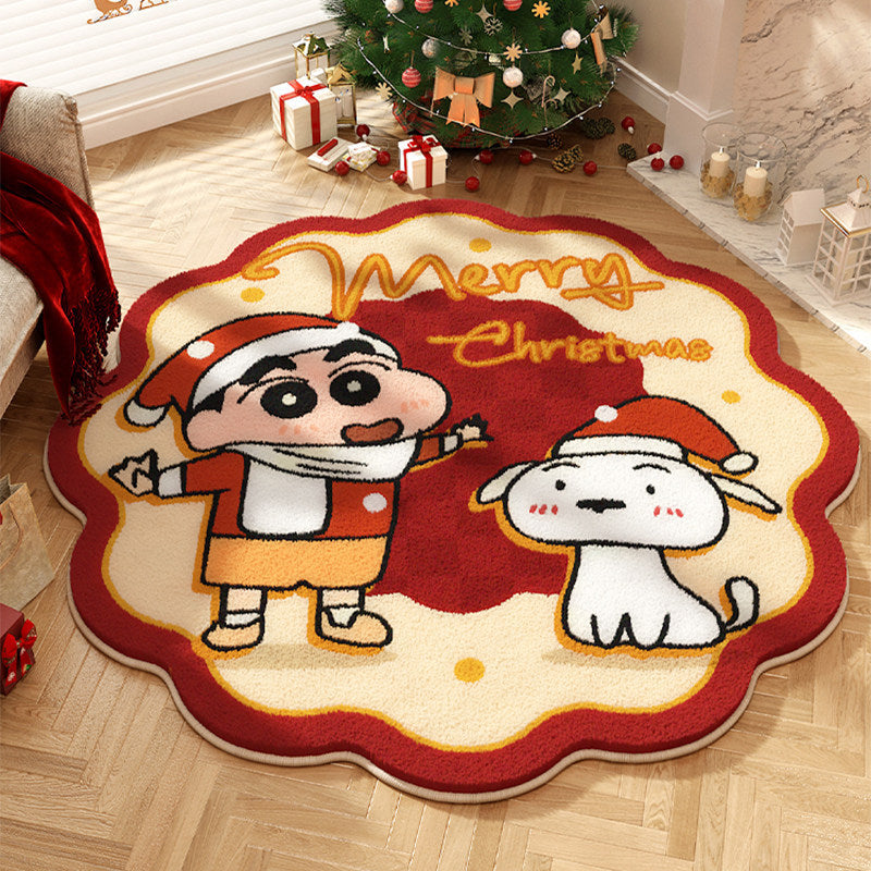Cartoon Christmas Themed Area Rug