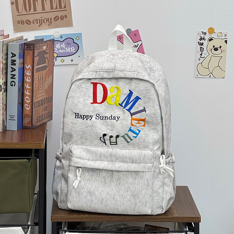 Stylish Star-Embellished Corduroy Backpack Stornfield