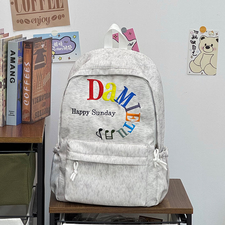 Stylish Star-Embellished Corduroy Backpack Stornfield