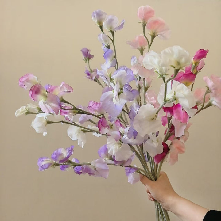 Elegant Silk Sweet Pea Stem