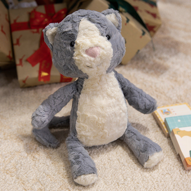 Plush Sitting Long-Limbed Cat Cuddle Companion Stornfield