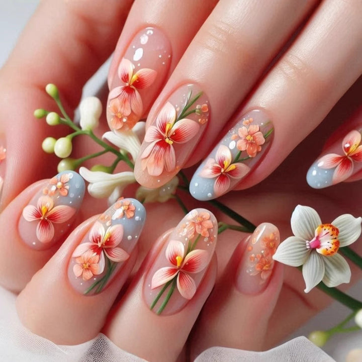 Floral Embellished Nail Art Stornfield