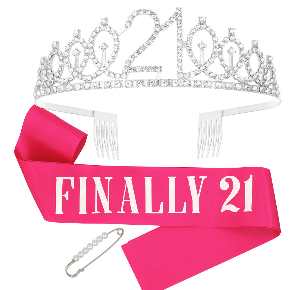 Ladies Glittering Crown with Swarovski Stones Stornfield