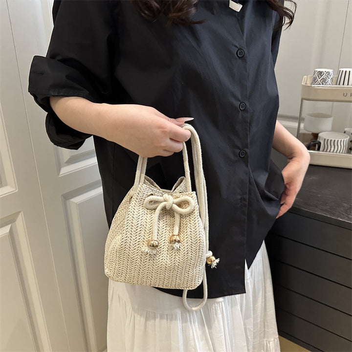 Bohemian Straw Bucket Bag Stornfield