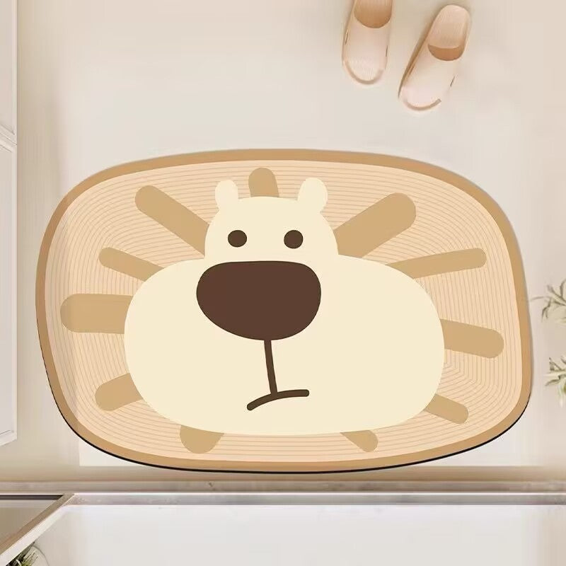 Bear-Shaped Soft Bath Mat