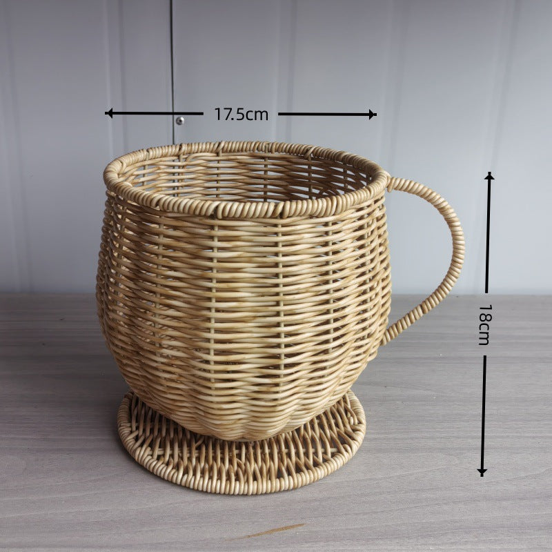Handcrafted Natural Wicker Planter Stornfield