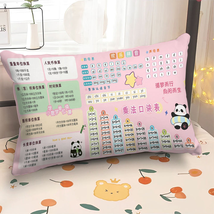 Cute Cartoon-Themed Educational Pillow