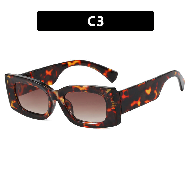 Women's fashionable square sunglasses with transparent frame and protective UV filter Stornfield