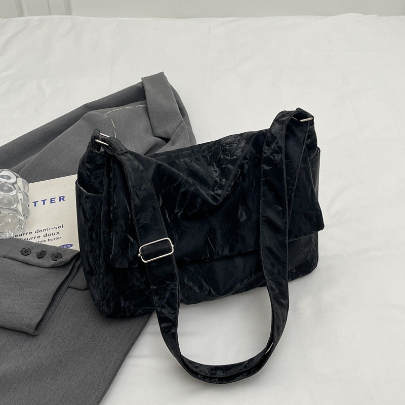 Textured Slouchy Shoulder Bag