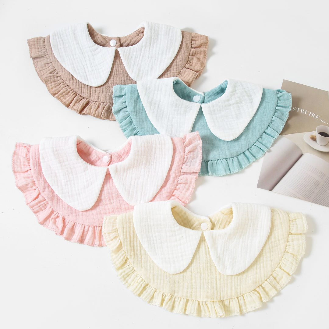 Ruffled Muslin Baby Bib Stornfield