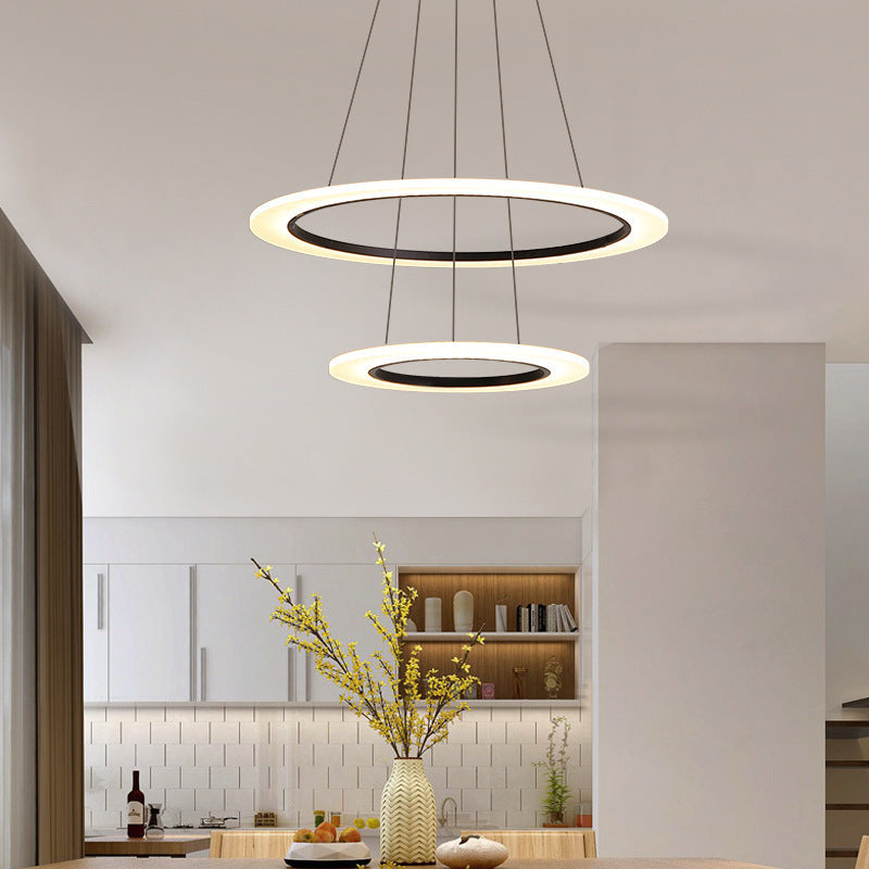 Modern Dual-Ring Pendant Light