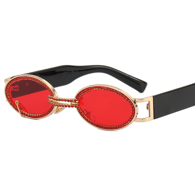 Women extravagant fashionable sunglasses with rhinestone-adorned frame Stornfield