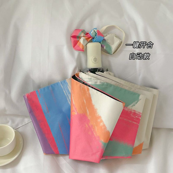 Ladies Automatic Folding Umbrella with Unique Color Play Stornfield