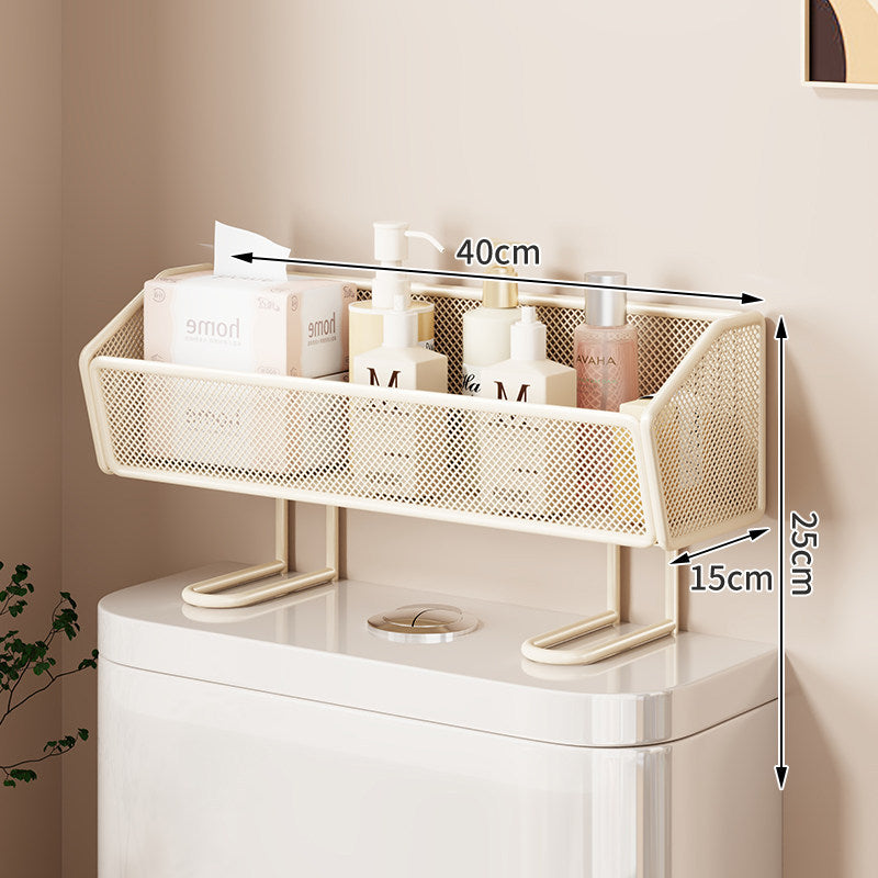 Two-Tier Mesh Countertop Vanity Organizer Shelf with Elevated Support Legs