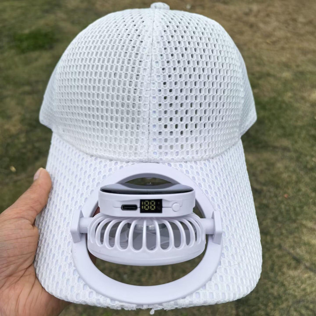 Breathable sports cap with removable USB fan Stornfield